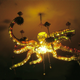 Illustration for article titled Tentacular stained glass octopus chandelier would light up any room